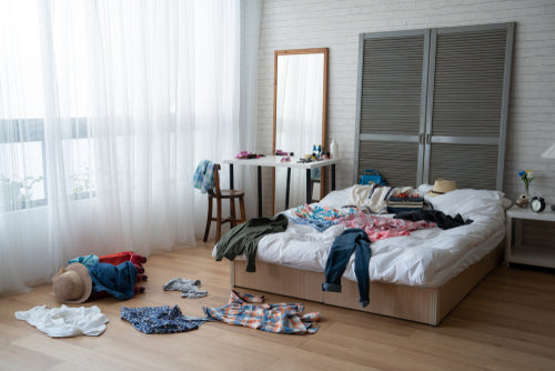 What a cluttered bedroom says about you