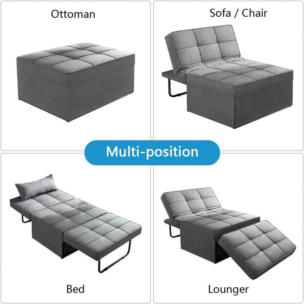 Furnitureful Sofa Bed Sofa Bed Sleeper Recliner Chair 4 in 1 Ottoman